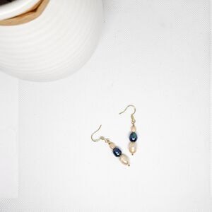 Real Freshwater Pearl Earrings Soft Punk Alt Mom Handmade 14k Gold Plated